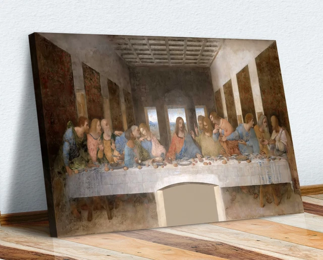 LEONARDO DA VINCI'S The Last Supper HD Framed Canvas Wall Art Picture ...