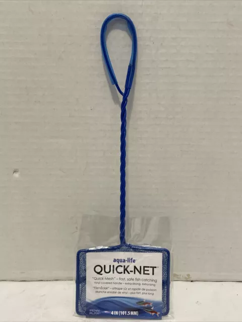 Penn-Plax Aqua-Life 4" Mesh Quick-Net Aquarium Net in Blue*Strong & Durable