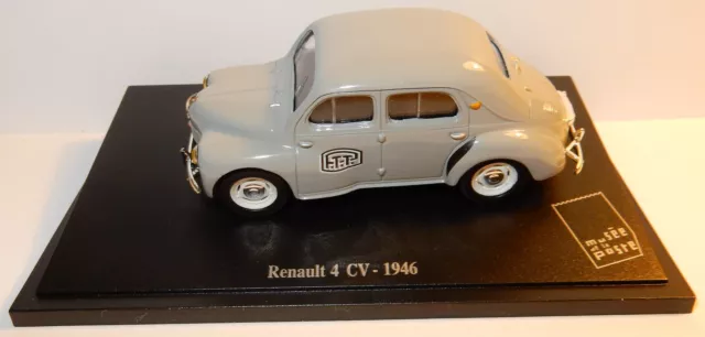 NOREV RENAULT 4CV 4 CV grise 1946 POSTES POSTE PTT 1/43 in blister box