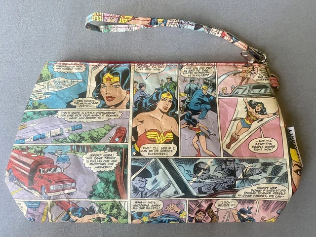 Wonder Woman Comic Strip Wristlet Bag Purse by Dynomighty