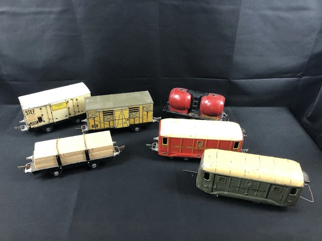 Lot De 6 Wagons JEP échelle O, Acier Embouti, époque 2 (1927), France (occasion)