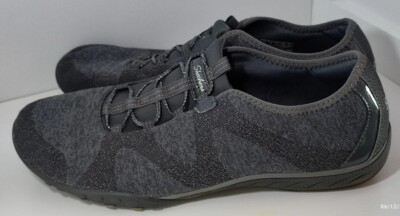 Skechers Relaxed Fit Breathe Easy Opportuknity Gray Slip On Sneakers Womens 11