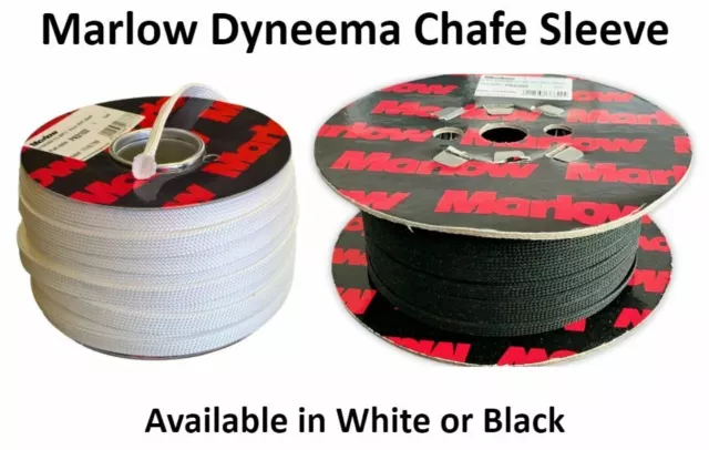 Black & White Marlow Dyneema Chafe Sleeving Guard *PER METRE* Winch Rope Sleeve