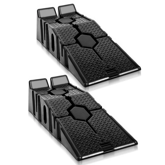 2 pezzi rampa di accesso extra piatta rampa auto plastica rampa di carico stabilizzazione