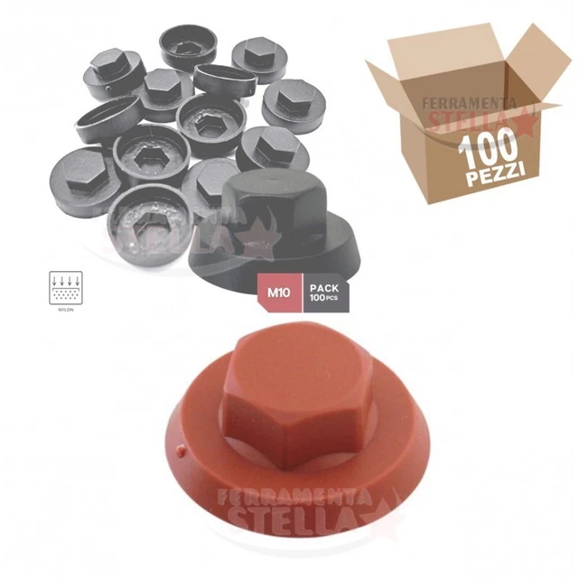 25 Cappucci Copri Dado M16 Bianchi | Protezione Viti Esagonali, Chiave 24, Materiale PE - Foto 9