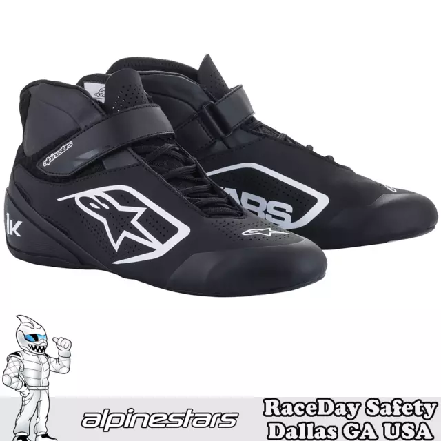 Alpinestars TECH-1 K V2 Kart Race Shoes Black/White 2712022-12