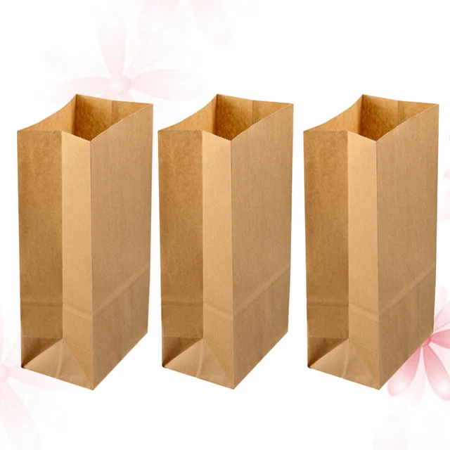 100 PCS Bread Paper Bags Bakery Carry Bag Candy Gift Bags Biscuit Bag 11