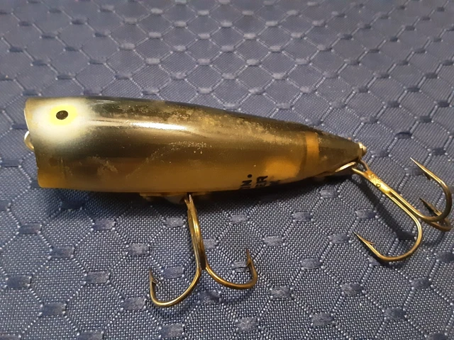 Leurre Crankbait Vintage Jim Harter GULP – Balsa, Multicolore, Flottant – Rare
