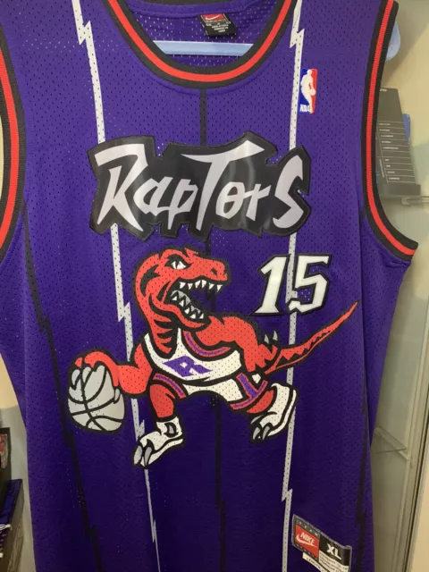 Vince Carter #15 Toronto Raptors Nike Jersey Mens XL Size 52 +2 Purple Stitched
