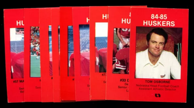 1984-85 Nebraska Cornhuskers Huskers Lot Of 10 Tom Osborne LOOK!