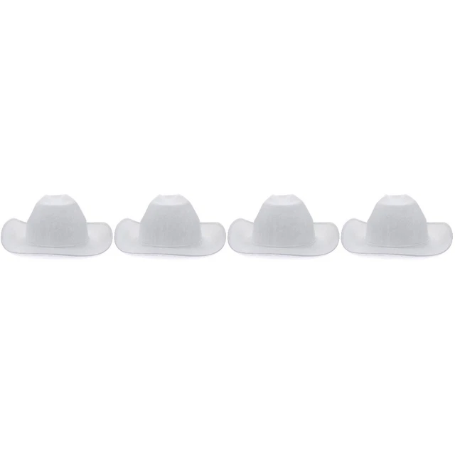 4x Felt Cowboy Hats Classic Beach Cowboy Hats For Women Costume Party Hat