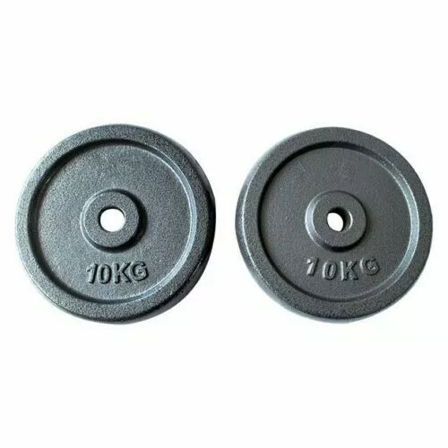 Opti 25.5cm Circular Cast Iron Weight Plates - 2 x 10kg Weight training fitness 2