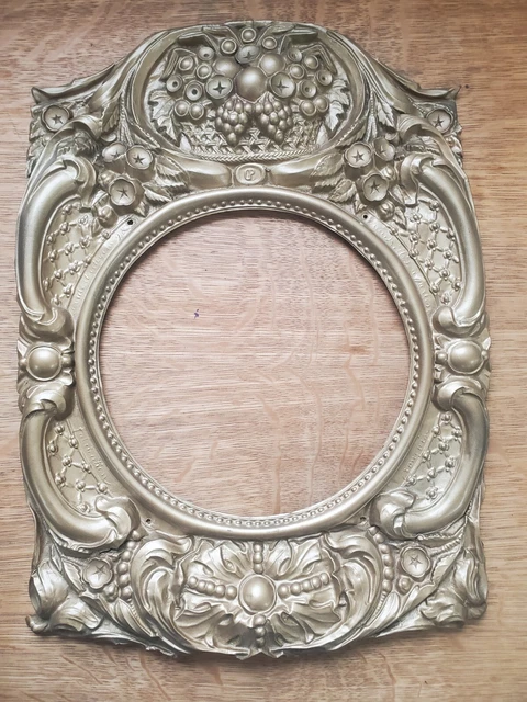 Antique French Morbier Wag On The Wall Ornate Clock Bezel 19" x 14"