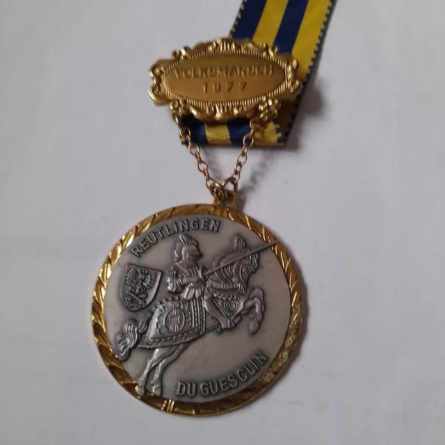 Reutlingen französisches Militär Bertrand du Guesclin tragbare Medaille 1977