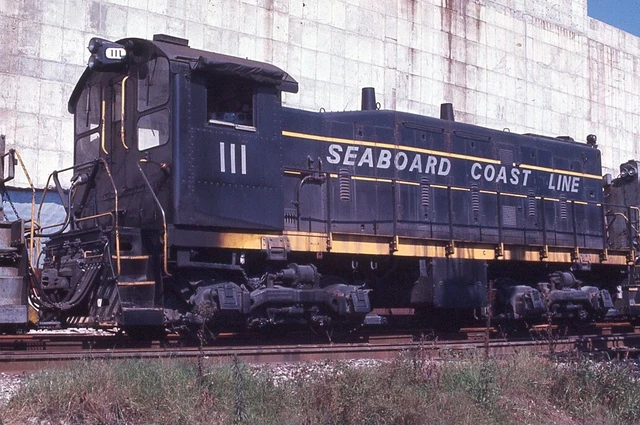 ORIGINAL EKTACHROME RAILROAD SLIDE SCL SEABOARD COAST LINE 111 ex ACL Atlantic