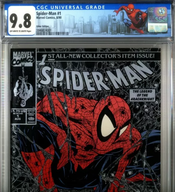 PRIMO:  SPIDER-MAN #1 silver custom label McFARLANE NM/MT 9.8 CGC Marvel comics