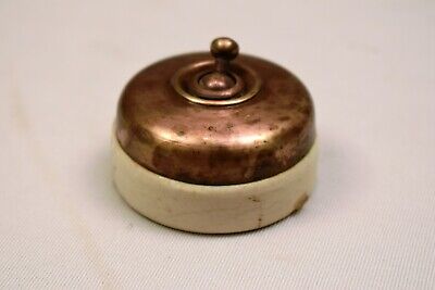 Antique Electrical Switches Ceramic & Brass Vitreous Germany Light Art Deco "02 3