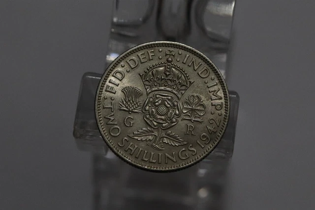 🧭 🇬🇧 Uk Gb Florin 1942 Silver High Grade B63 #Z3500