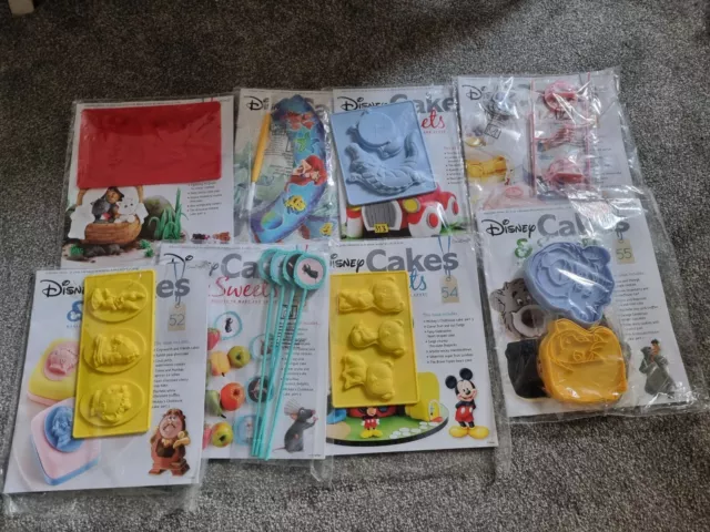 Bundle Job Lot 8 x Disney Cakes & Sweets Magazines & Extras Cooking Baking