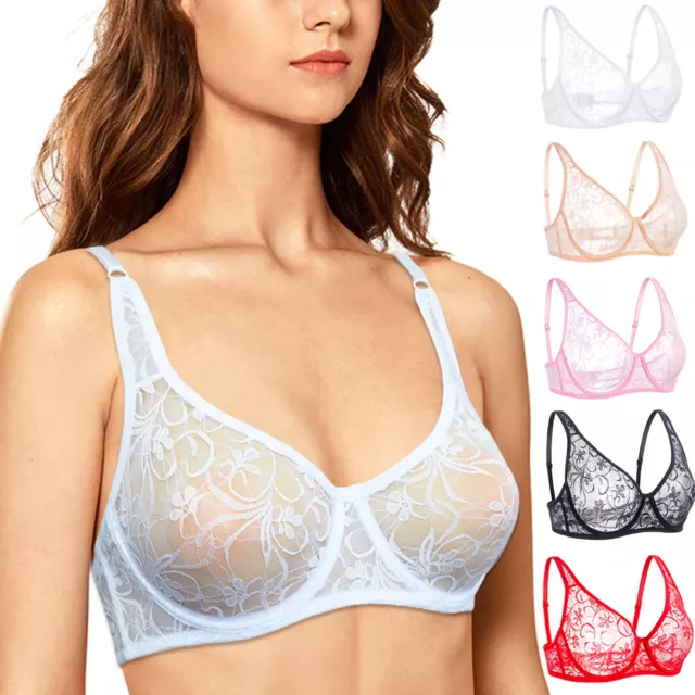 Ultra-thin Lace Brassiere Women Bras Underwired Bra Padless Sexy Lingerie Gifts