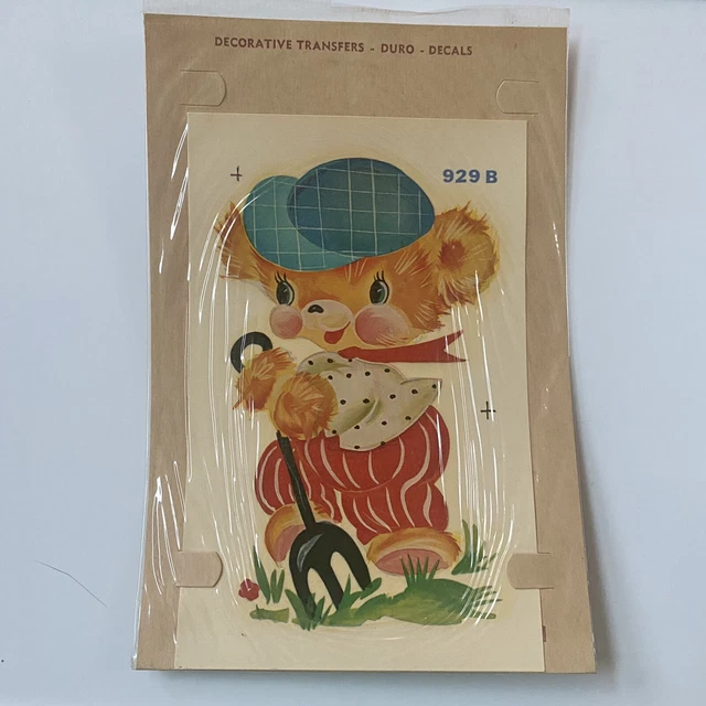 Calcomanía de oso de peluche Duro 929B de colección linda transferencia decorativa colorida