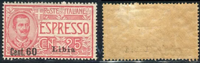 1922 Royaume D'Italia Colonies Libye Espresso Cent 60 Sur 25 C L 114