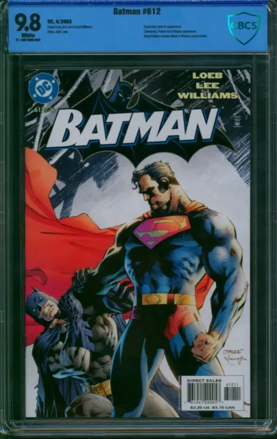 Batman #612 🌟 CBCS 9.8 🌟 vs. Superman! Jim Lee Hush DC Graded Comic 2003