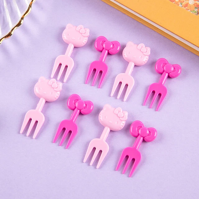 8Pcs Cartoon Fruit Fork Children Snack Cake Dessert Pick Toothpick Party De-DB