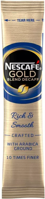 Nescafe Gold Blend Decaffeinated Instant 1 Cup Individual Coffee Sticks Sachets