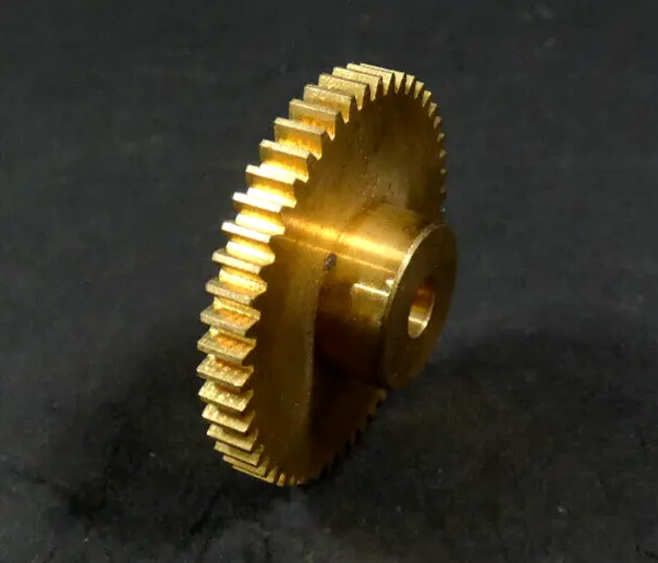 Brass front gear | module 0.7 | 50 teeth | hole Ø 5 mm