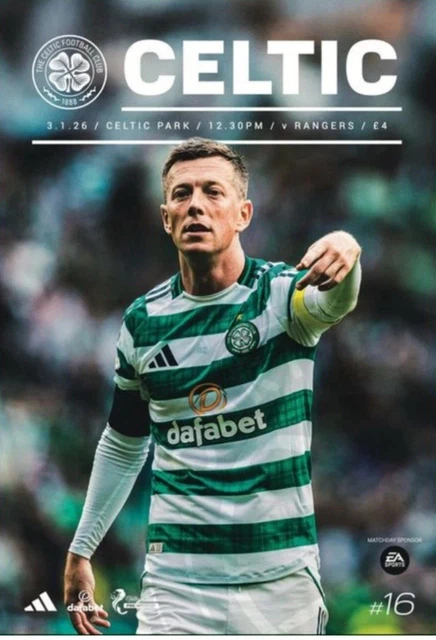 CELTIC V RANGERS: 03/01/2026: Scottish Premiership: Official Programme ...