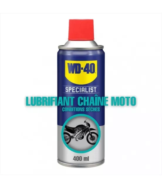 WD40 Specialist Lubrifiant Chaîne Moto 400ml conditions séches