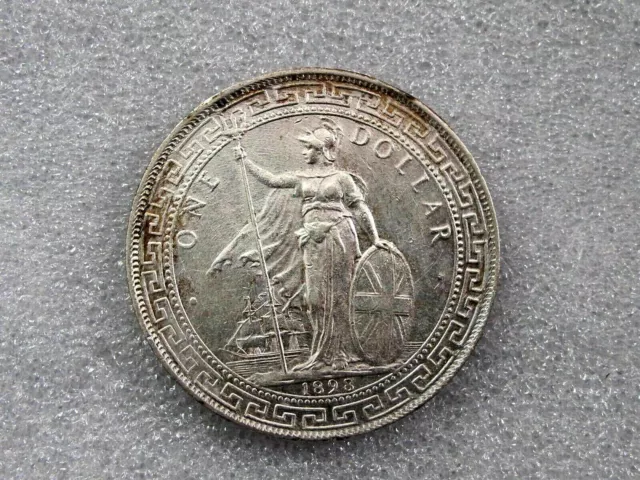 1898-B Great Britain China Trade Dollar Silver Coin Superb Xf/Au