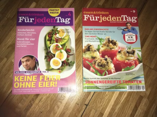 2x Zeitschriften Essen & Trinken Für Jeden Tag Ausgabe 4 und 9 Kochen Rezepte