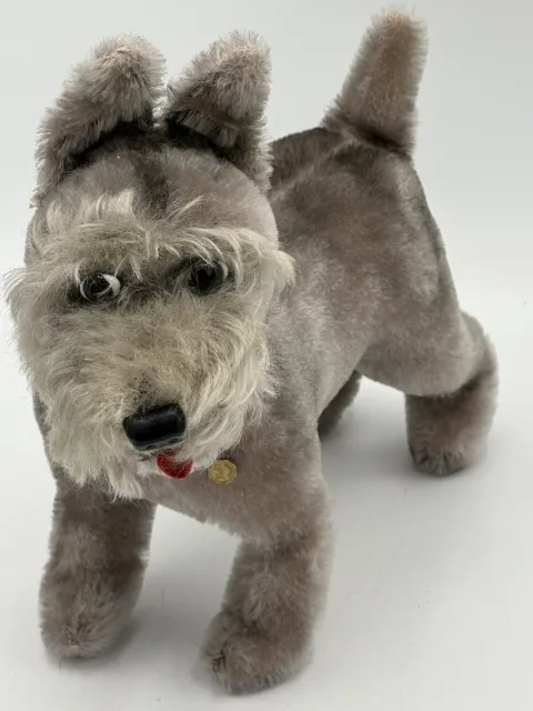 Baki Hund Terrier Retro Stofftier Braunes Halsband Original