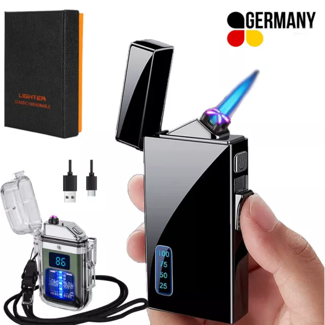 Arc USB Lighter Elektrisch Feuerzeug Lichtbogen Aufladbar Plasma Geschenkbox