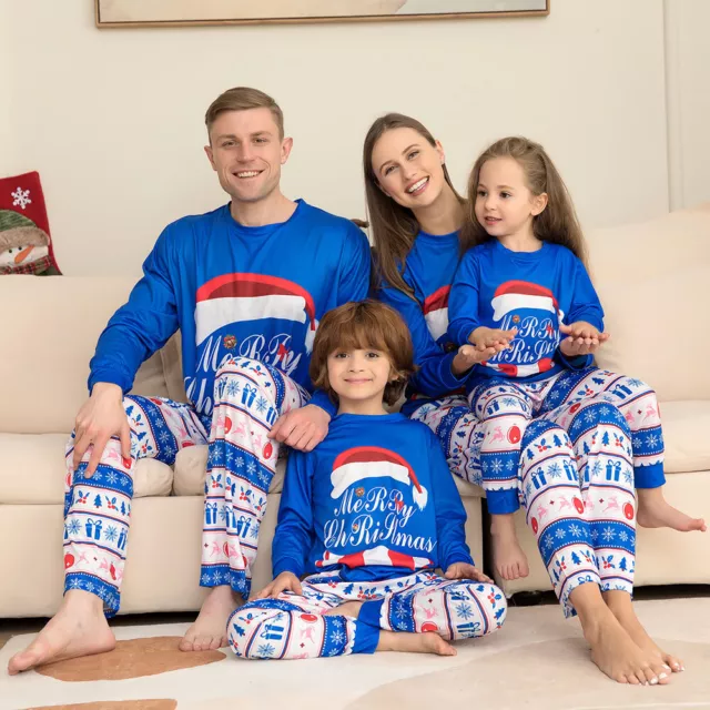 Family Matching Adult Kids Christmas Pajamas Christmas Sleepwear Pajama Pjs Sets 3
