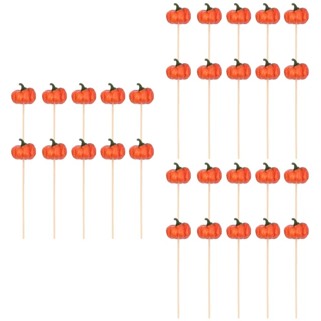 3 ensembles / 10pcs Pumpkin Artisanat tiges de citrouille Bouquet Faire du