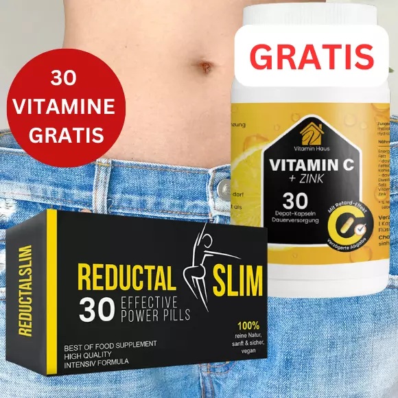 Reductal Slim+Vitamin C - 30+30 Vitamin Fatburner Abnehmen&Appetitzügler