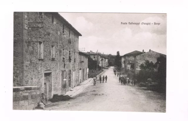 cartolina ponte valleceppi perugia animata anni 20