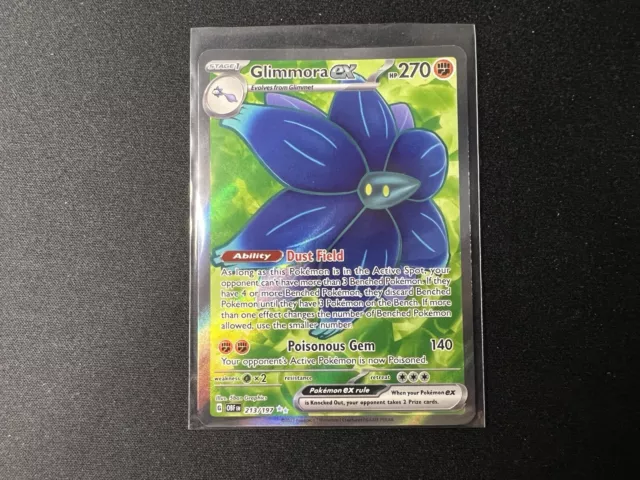 Glimmora ex - 213/197 - Obsidian Flames - Ultra Rare Full Art Pokemon Card Mint