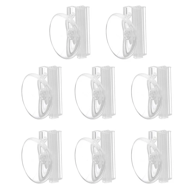 8 PCS Fish Tank Suction Cup Clip Plastic Divider Cups Aquarium