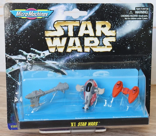 Star Wars Micro Machines Set VI Escort Frigate / Slave I /Cloud Car Vintage 1997