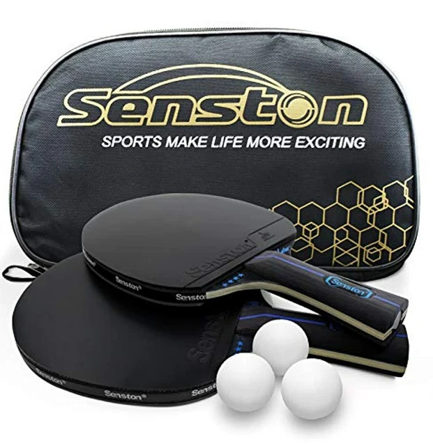 Senston Table tennis bat set, professional 2 table tennis bats and 3 table tenni