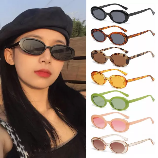 Eyewear UV400 Small Frame Retro Oval Sunglasses Shades Women's Sunglasses
