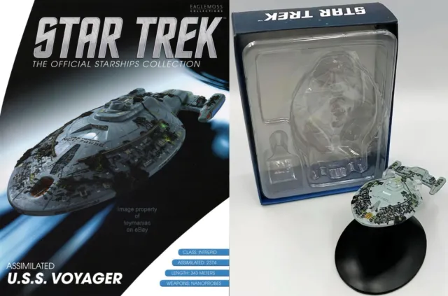 Assimilated USS Voyager Starship Star Trek Eaglemoss Bonus Edition New With Book