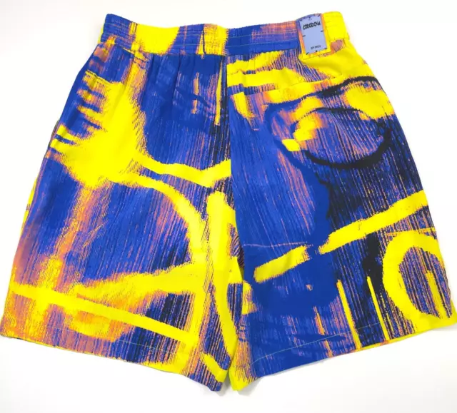 $380 Alexander McQueen McQ Abstract Beacon 100% Silk Shorts Mens Size Medium 3