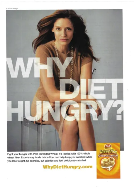 Post Honey Nut Shredded Wheat, Why diet hungry 2007 Print Ad