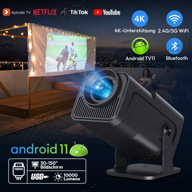 XGODY Mini Beamer 4K HD Heimkino Projektor WiFi Bluetooth Android Taschenkino DE