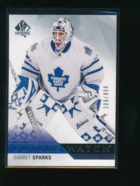 2015-16 SP Authentic #215 Garret Sparks RC 209/999